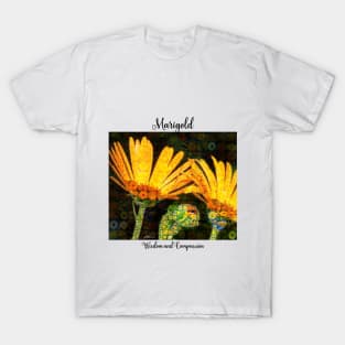 Marigold birth month flower October T-Shirt